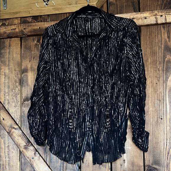 Zara Tops - Zara Black and White Striped Top